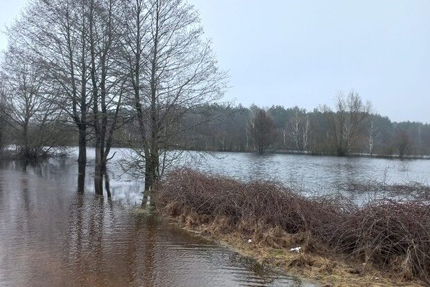 На Волині село лишилося відрізане від світу, оскільки автомобільна дорога опинилася... під водою (Відео)