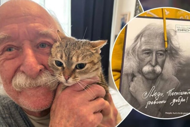 Іван Марчук прихистив в Австрії українську кицьку