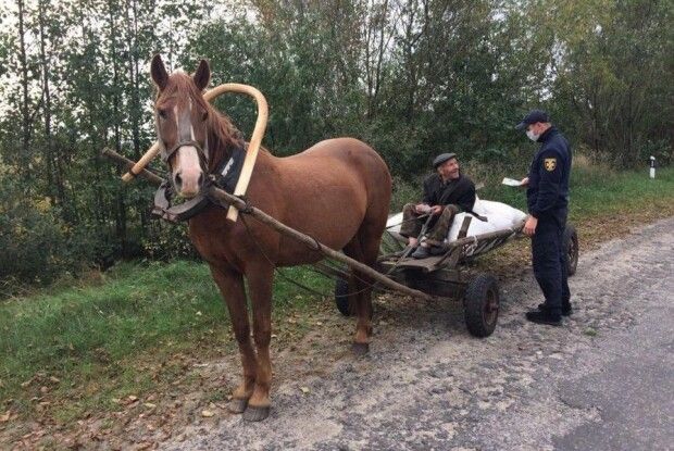 На Ратнівщині пожежники зупинили дядька на возу