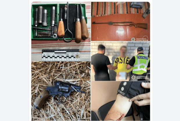 Стрільця, який поранив двох поліцейських, затримано