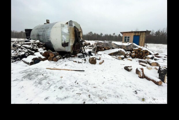 Ухвала суду їм до лампочки: на Рівненщині випалювали деревне вугілля арештованими бочками