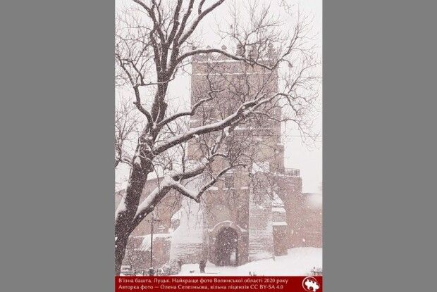 Найкращою світлиною Волині на конкурсі «Вікі любить пам’ятки» стало фото В’їзної вежі замку Любарта