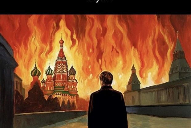 Дизайнер при допомозі штучного інтелекту створив вражаючі ілюстрації, як відомі митці зобразили б спалення Москви