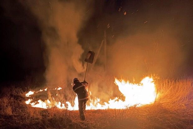 На Волині за добу вигоріло 15 гектарів сухої трави, чагарників та сміття 