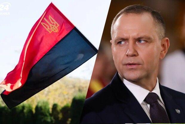 Президент Польщі закликав парламент заборонити червоно-чорний прапор