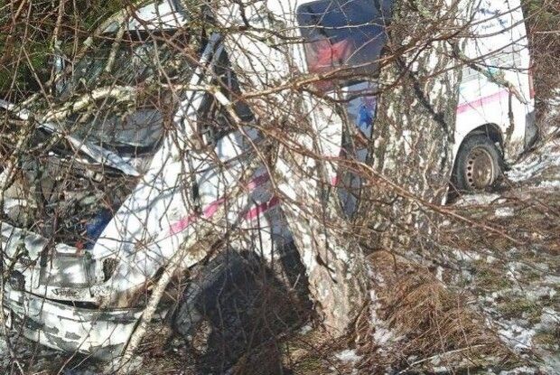 Водій загинув: на Рівненщині бус врізався у дерево (Фото)