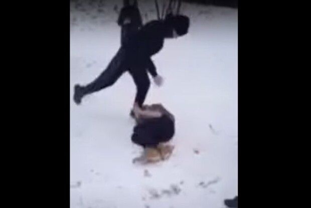 Біля луцької школи побилися учні (Відео 18+)