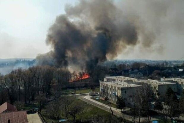 У Володимирі-Волинському біля дитсадка запалили сухостій