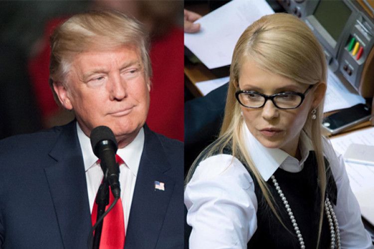 Порошенко тільки по телефону спілкувався з Трампом. А Юля сама до нього полетіла! І прийняв!
