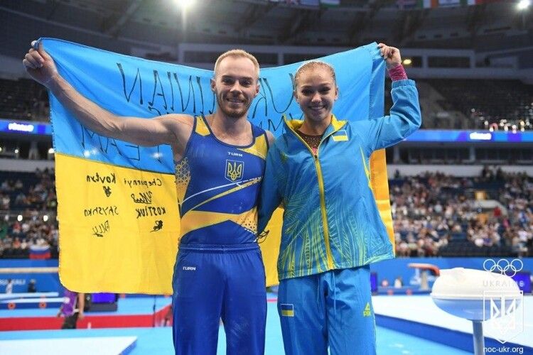 На очах у Путіна гімнасти Верняєв і Бачинська здобули по «золоту» для України і вивели команду на 3-є місце