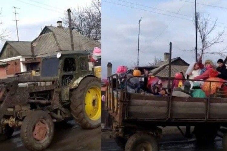 «Вміють люди гуляти»: на Рівненщині на причепі трактора везли «наречену» (Відео)