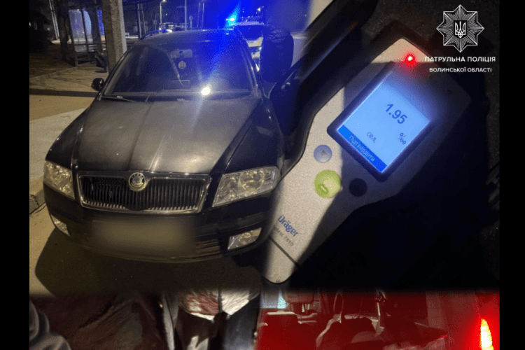 В обласному центрі Волині водій ледь не накоїв біди