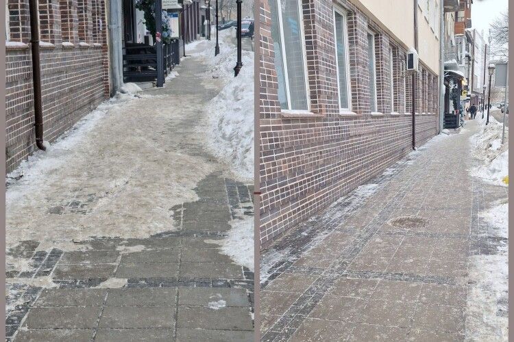 Ковзанку на одній з центральних вулиць Луцька прибрали після скарги