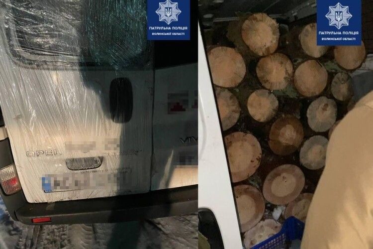 На Волині зловили буса з колодами