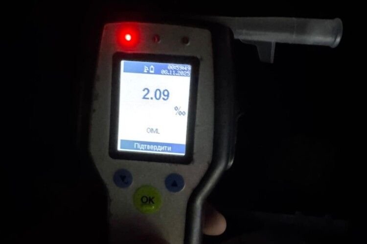 На Волині спричинила ДТП водійка, в крові якої алкоголь перевищував допустиму норму в 10 разів 