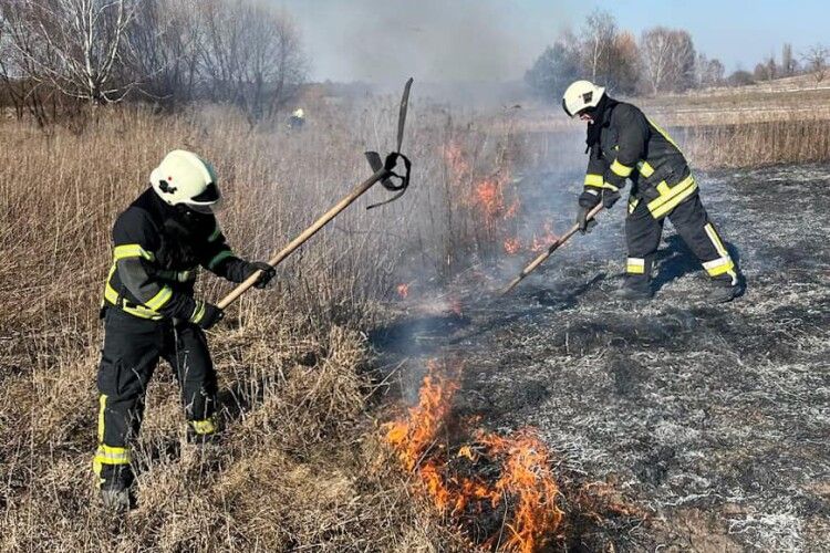 На Волині через багаття горіли сміття і трава