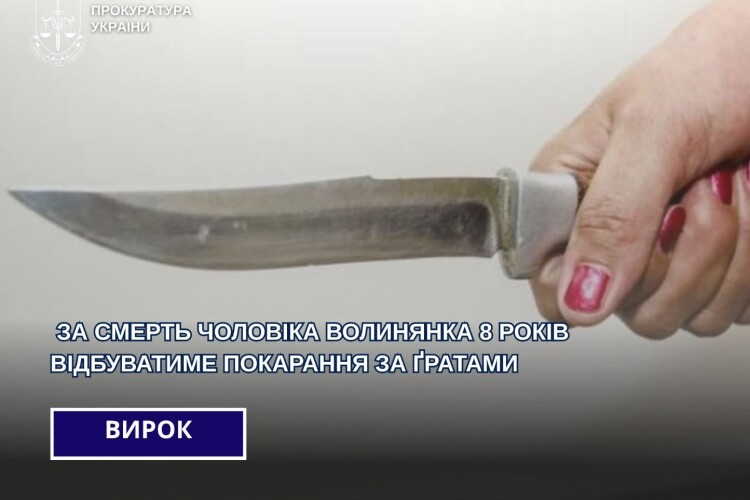 Жінка-вбивця з Волині отримала 8 років тюрми