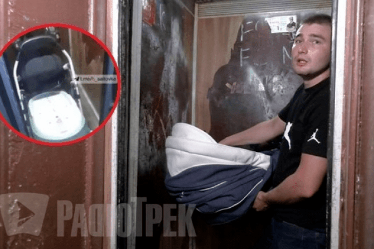 Ліфт із дитячим візочком зірвався з 6 поверху (Відео)