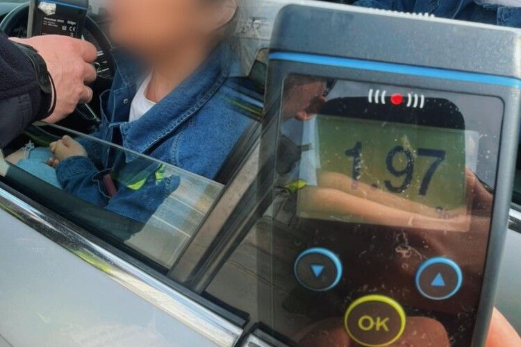 Рівень алкоголю в крові водійки з Волині перевищував допустиму норму у 10 разів