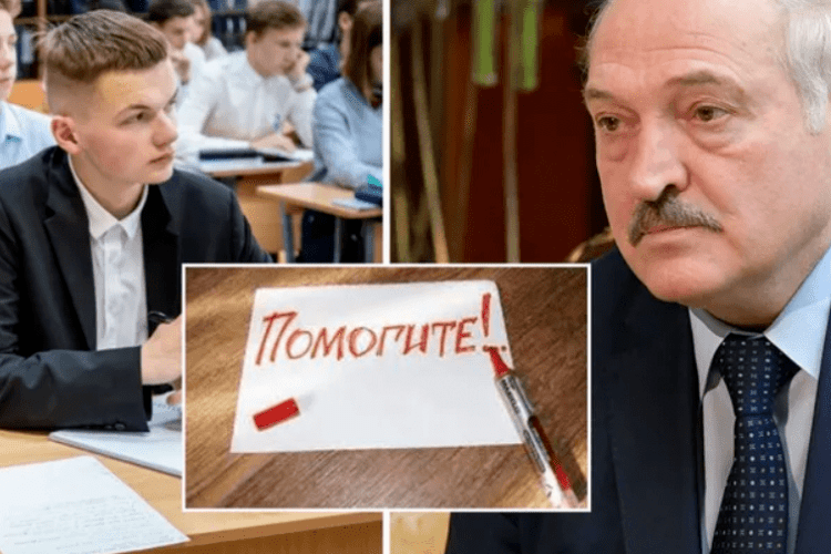 «Рятуйте»: білоруський школяр на «відкритому уроці з лукашенком» передав світові «сигнал» 
