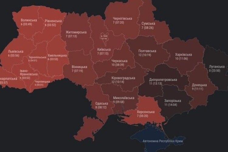 Абсолютний рекорд: повідомили, скільки тривог оголошували на День Незалежності