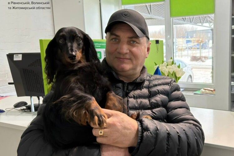 Мандрівниця Жужа: до сервісного центру на Волині завітала собака, яка подорожує світом