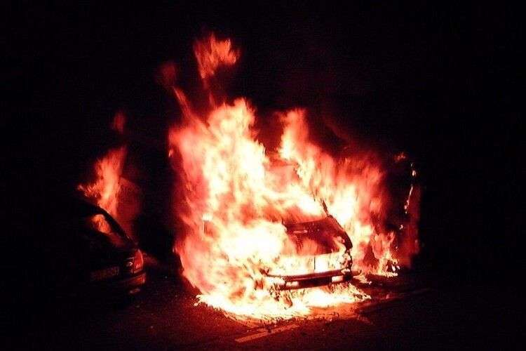 На Горохівщині згоріла автівка (Фото)