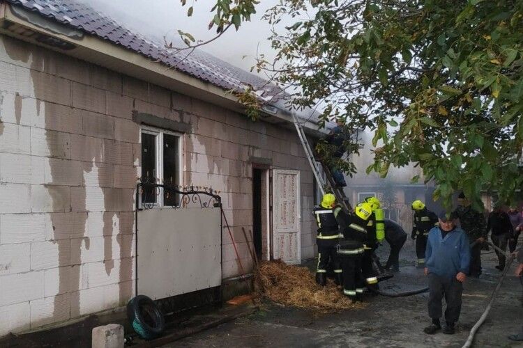 На Рівненщині в господарів згоріло 2 тонни соломи (Фото)