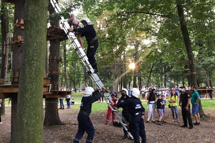 Бійцям ДСНС довелося знімати з дерева дев'ятирічну дівчинку 