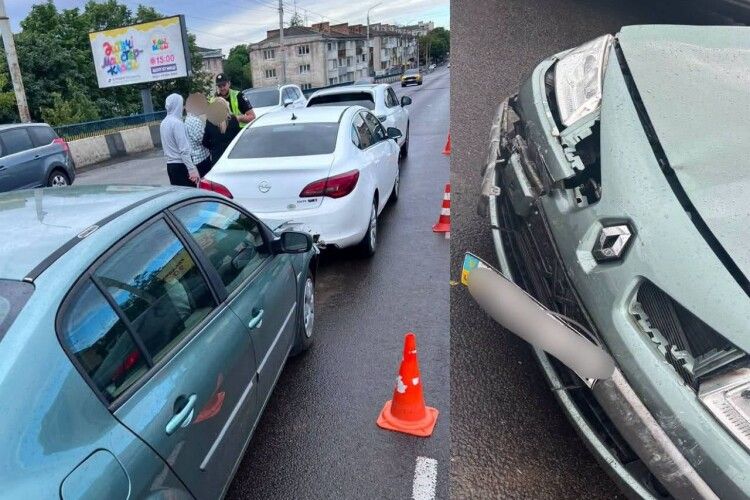 На Волині в одну секунду постраждали  три автівки