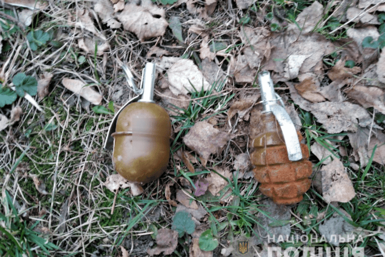 У Рівному під ялинкою біля вишу виявили дві гранати (Фото)