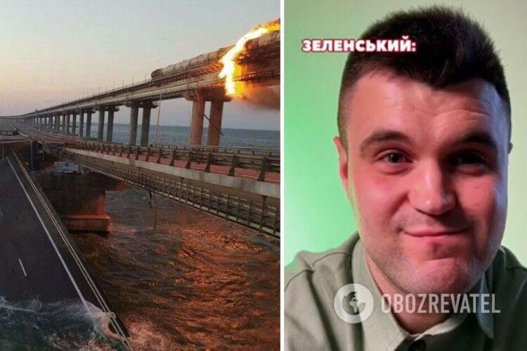 Мережу розсмішила нова пародія на Зеленського, Залужного і Буданова щодо вибуху на Кримському мосту (Відео)