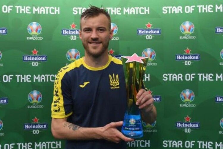 Андрія Ярмоленка визнали кращим гравцем матчу між збірними України та Північної Македонії