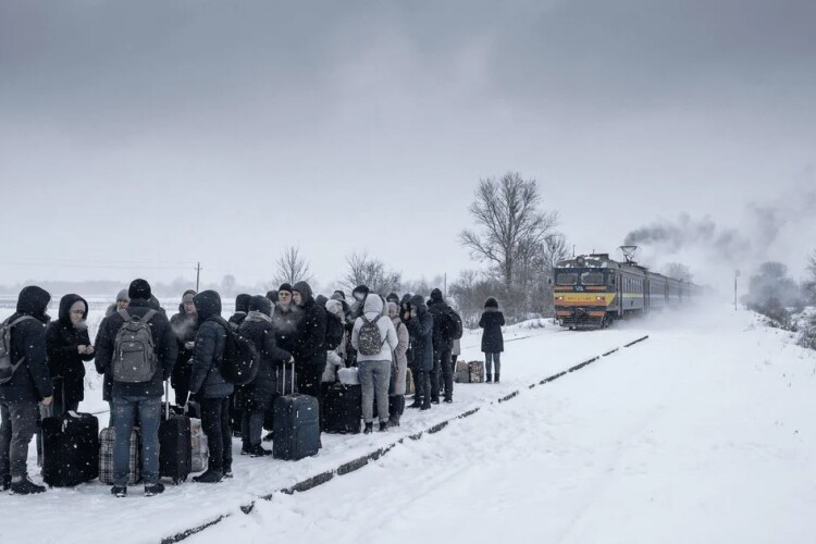 Пасажирів поїзда, який їхав через Волинь у Польщу, залишили на морозі −11°C