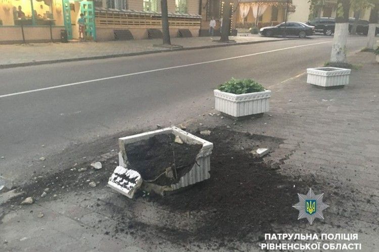 Упіймали рівнянку, яка розтрощила автівкою клумбу й накивала п'ятами
