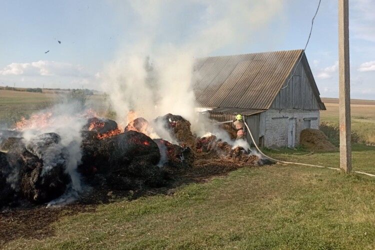 На Волині через чиїсь пустощі з вогнем гасили дві пожежі