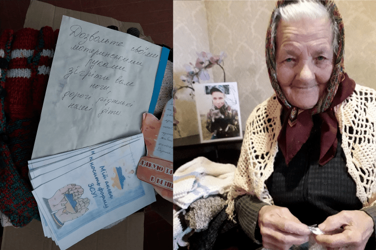 89-річна волинянка уже передала воїнам понад 150 пар в'язаних шкарпеток