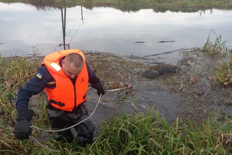 На Волині рятувальники дістали тіло людини з водойми
