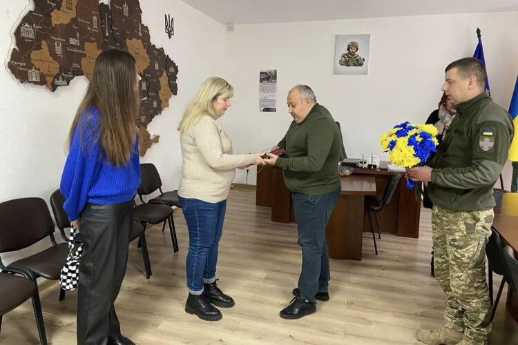 Рідним полеглого Героя з Волині вручили його посмертну нагороду