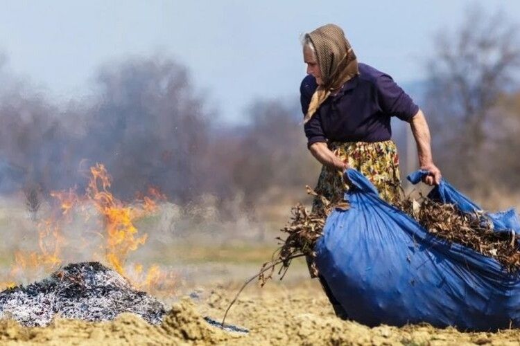 На Волині оштрафувала понад 100 осіб за спалювання сухостою та відходів
