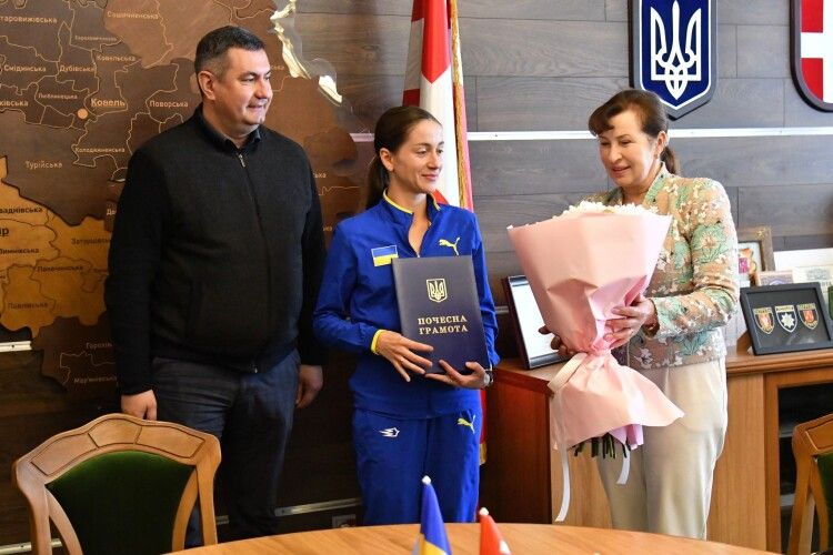 У Луцьку привітали чемпіонку світу зі спортивної ходьби Марію Сахарук (Фото)