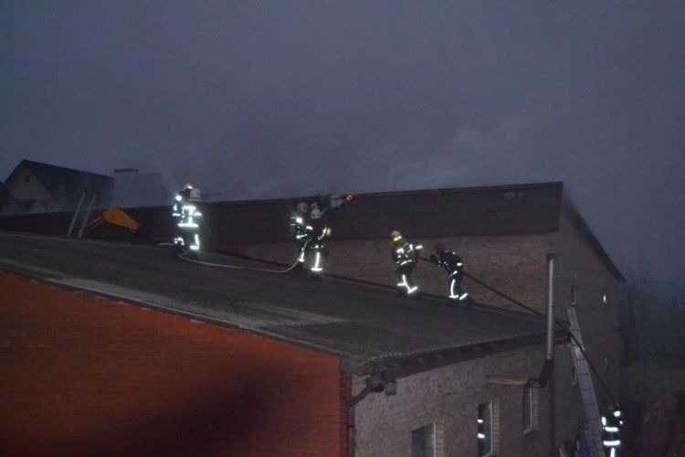 У селі на Рівненщині 17 вогнеборців гасили пожежу в господарській будівлі