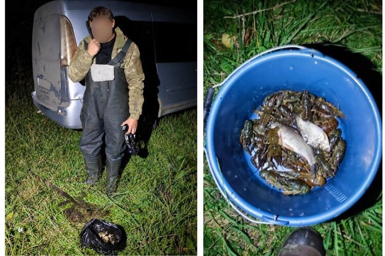 Наловив раків на майже 90 тисяч: на Волині затримали браконьєра
