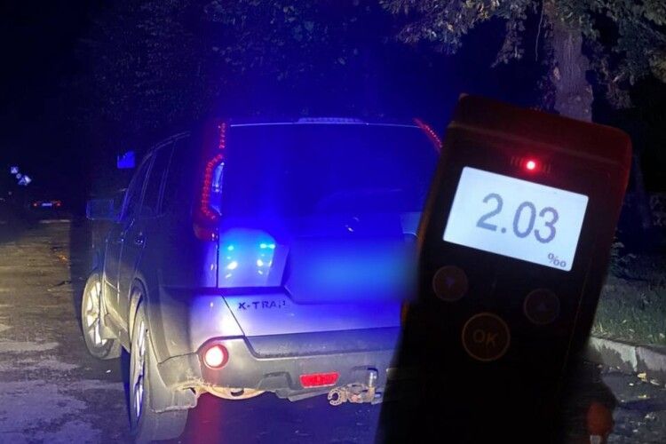 У понад 10 разів вище  норми: на Волині виявили нетверезого водія Nissan