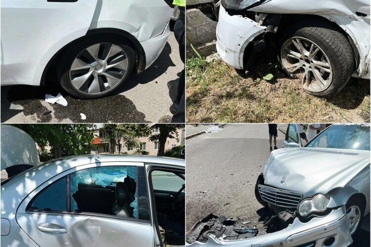 Аварія на перехресті у Луцьку: водій «Тесли» не надав переваги в русі