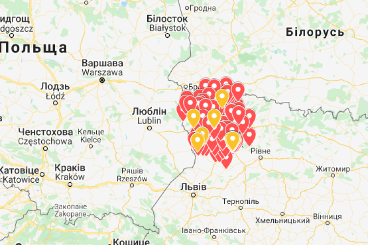 Відтепер на GOOGLE-карті Волині можна знайти найближчий центр масової вакцинації 