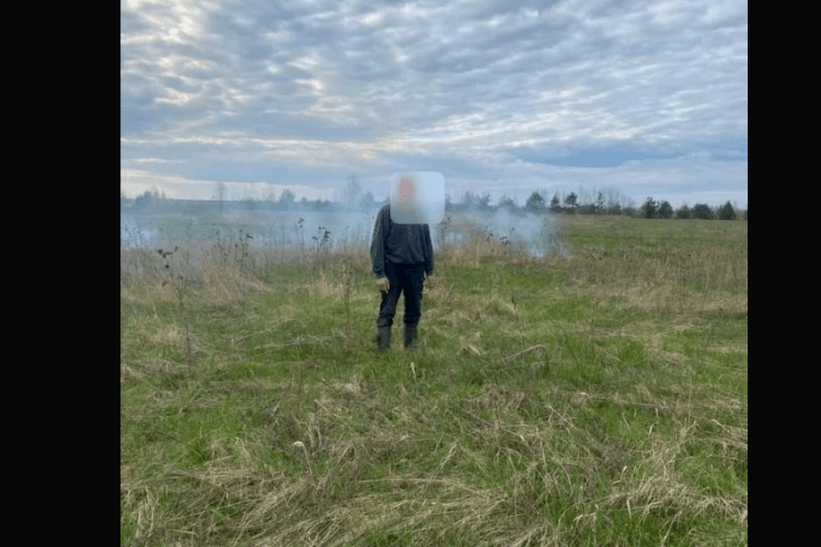 На Поліссі завдяки дрону упіймали палія трави