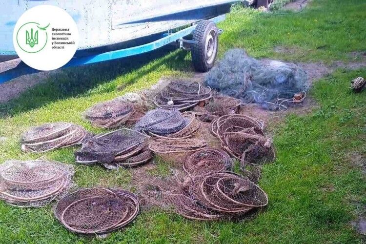 На водоймах Волині знайшли браконьєрські знаряддя лову та оштрафували трьох порушників