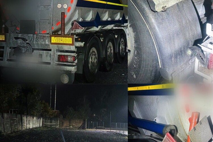 Волинські патрульні розшукали водія вантажівки, який втік з місця ДТП