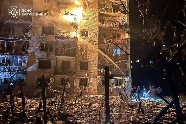 На Харківщині вночі ворожі ракети вдарили по житловій забудові